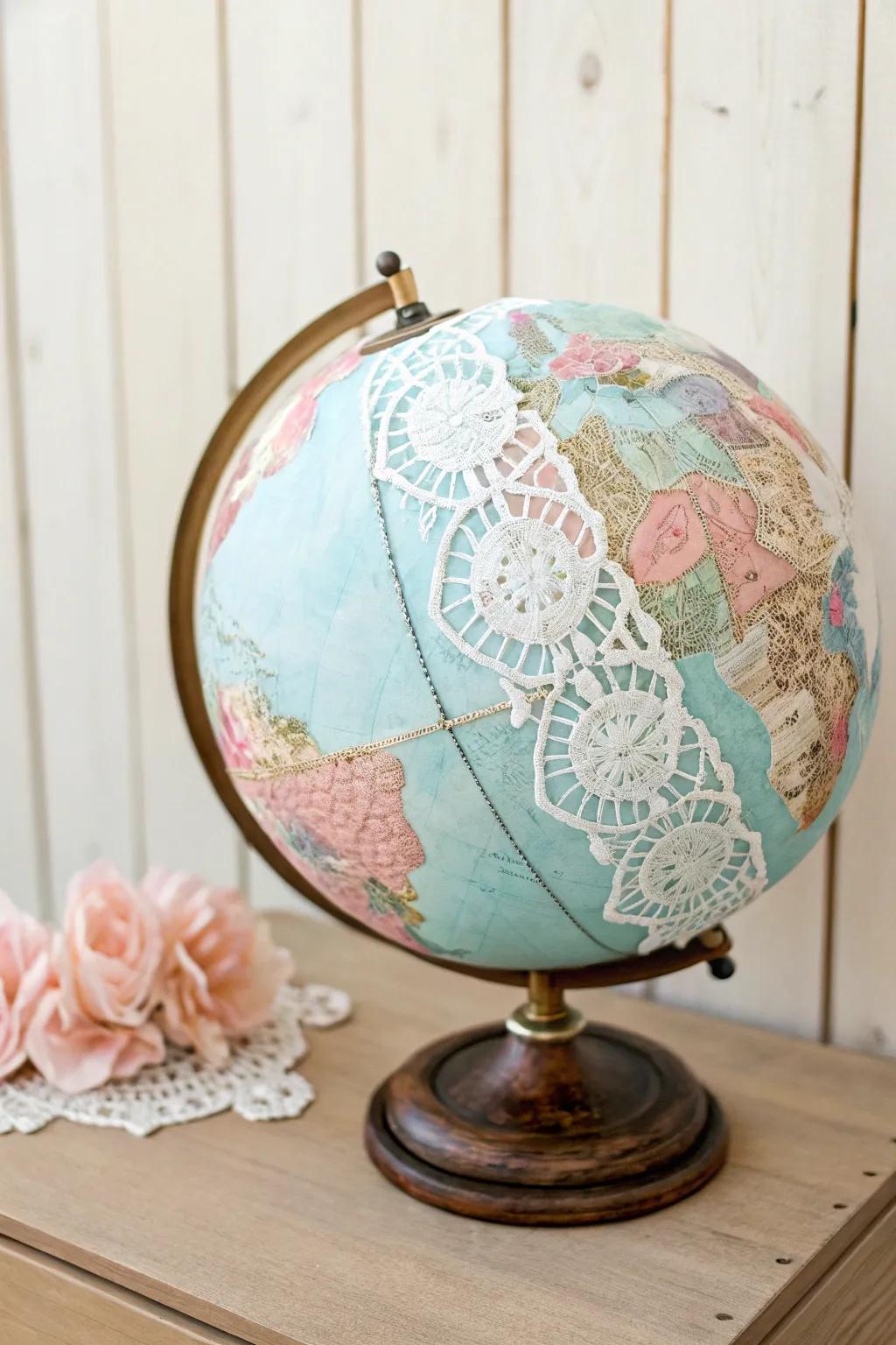 Mix textures and colors for a globe that tells its own story. #CraftedElegance