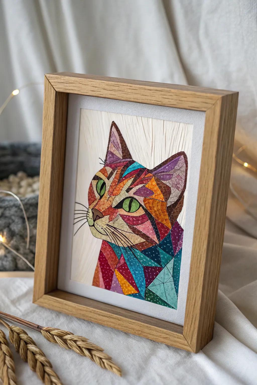 Transform scrap paper into a masterpiece with vibrant paper mosaics!