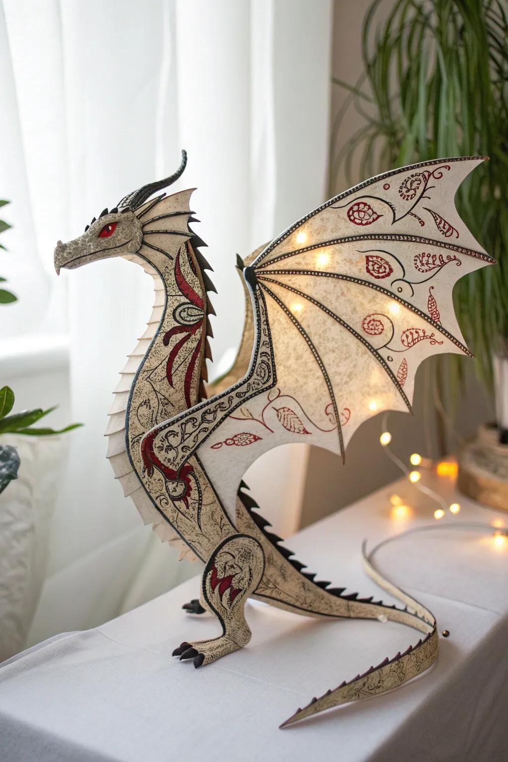 Unleash the magic: A glow-in-the-dark paper dragon that dances in the moonlight.
