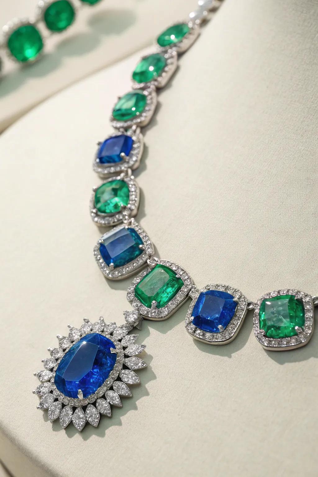 Elegant jewelry pieces that perfectly complement a peacock-themed wedding.