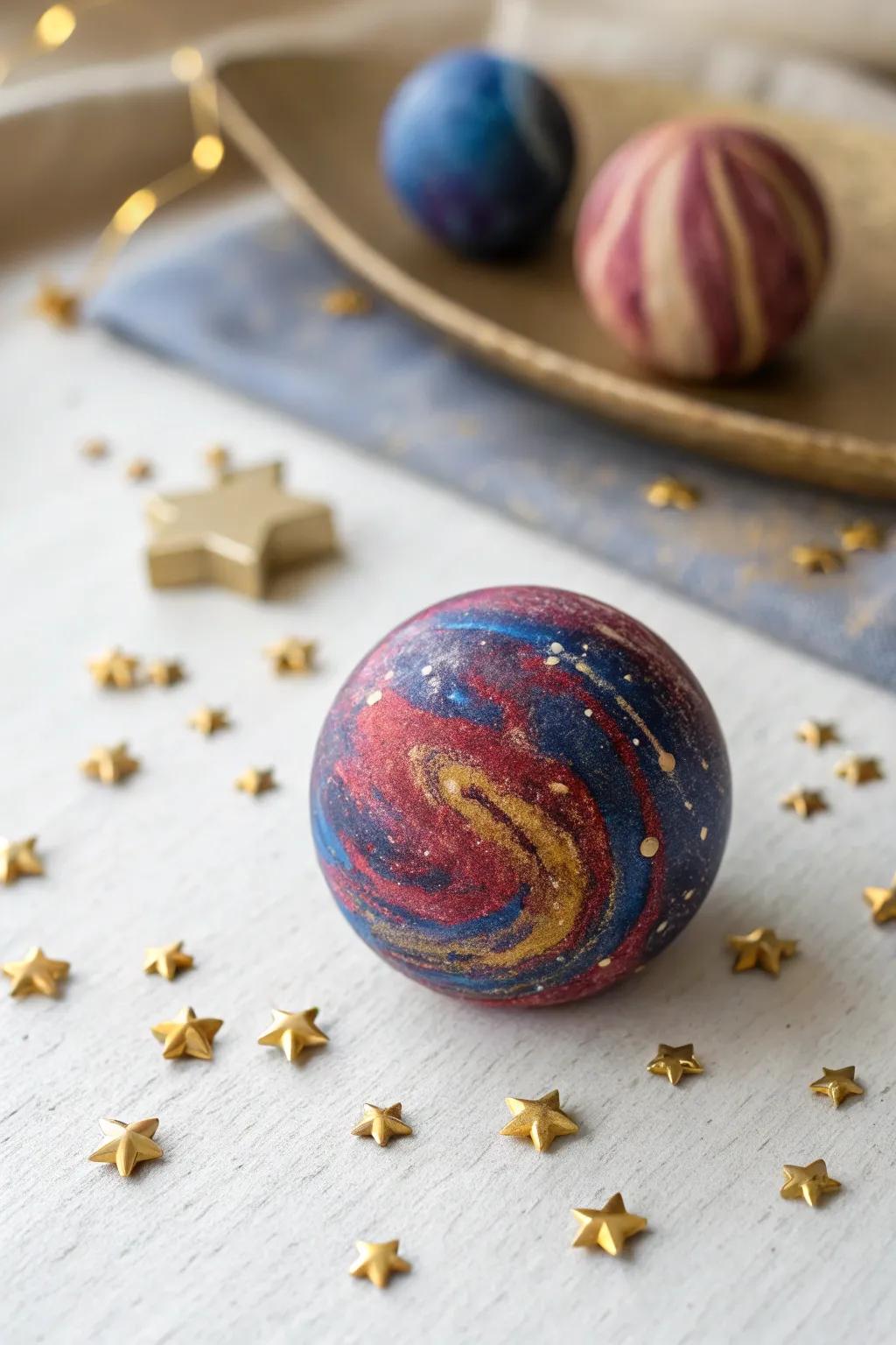 Explore the universe of creativity with polymer clay planets and stars!