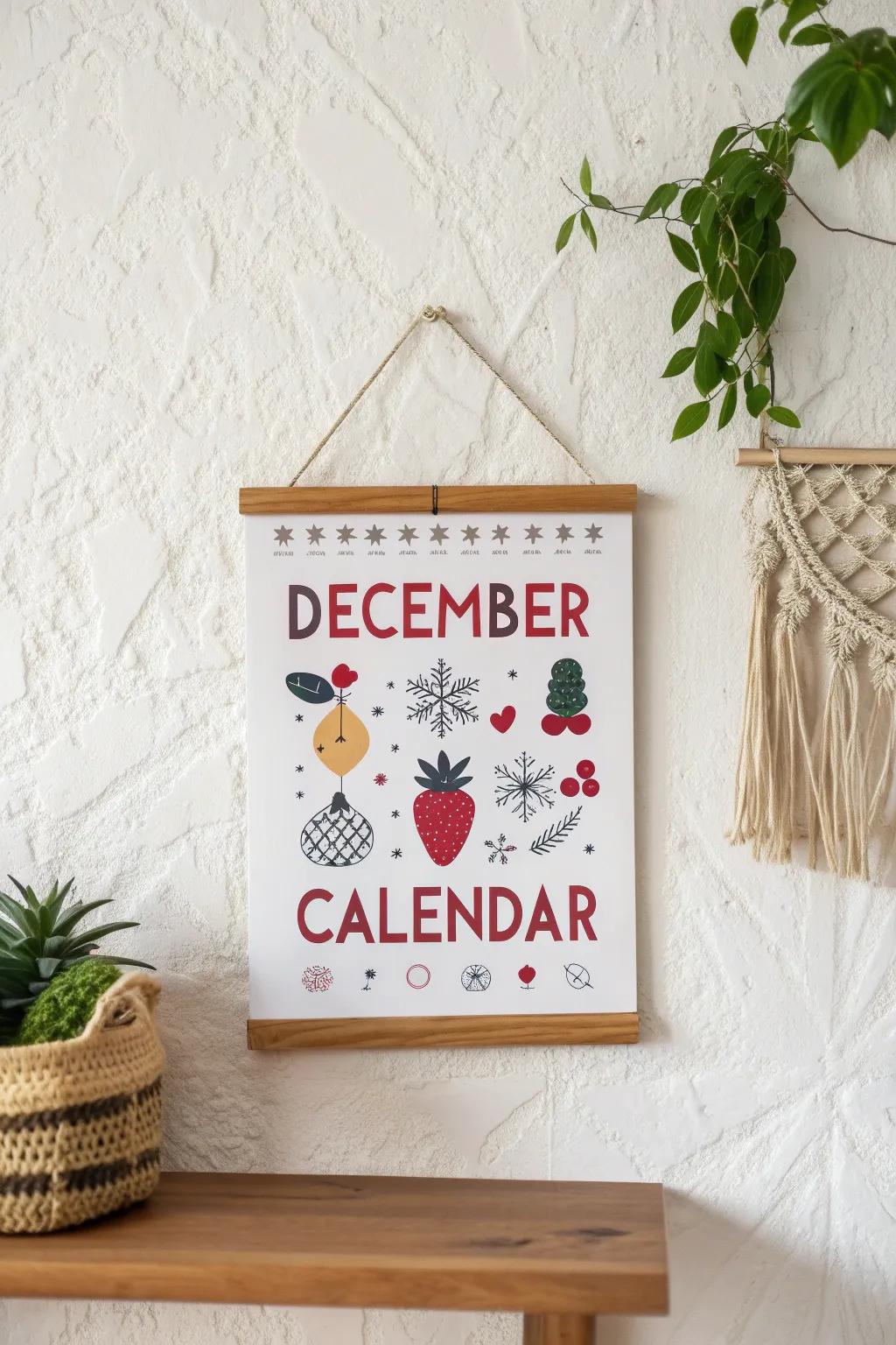 Transform your space with a pop culture-inspired December calendar, where minimalist design meets bold creativity.
