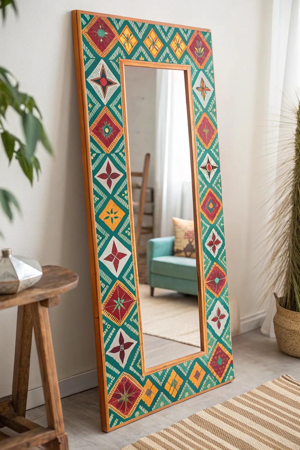 Elevate your space with the bold beauty of printed acrylic mirrors, where vibrant patterns meet minimalist elegance.