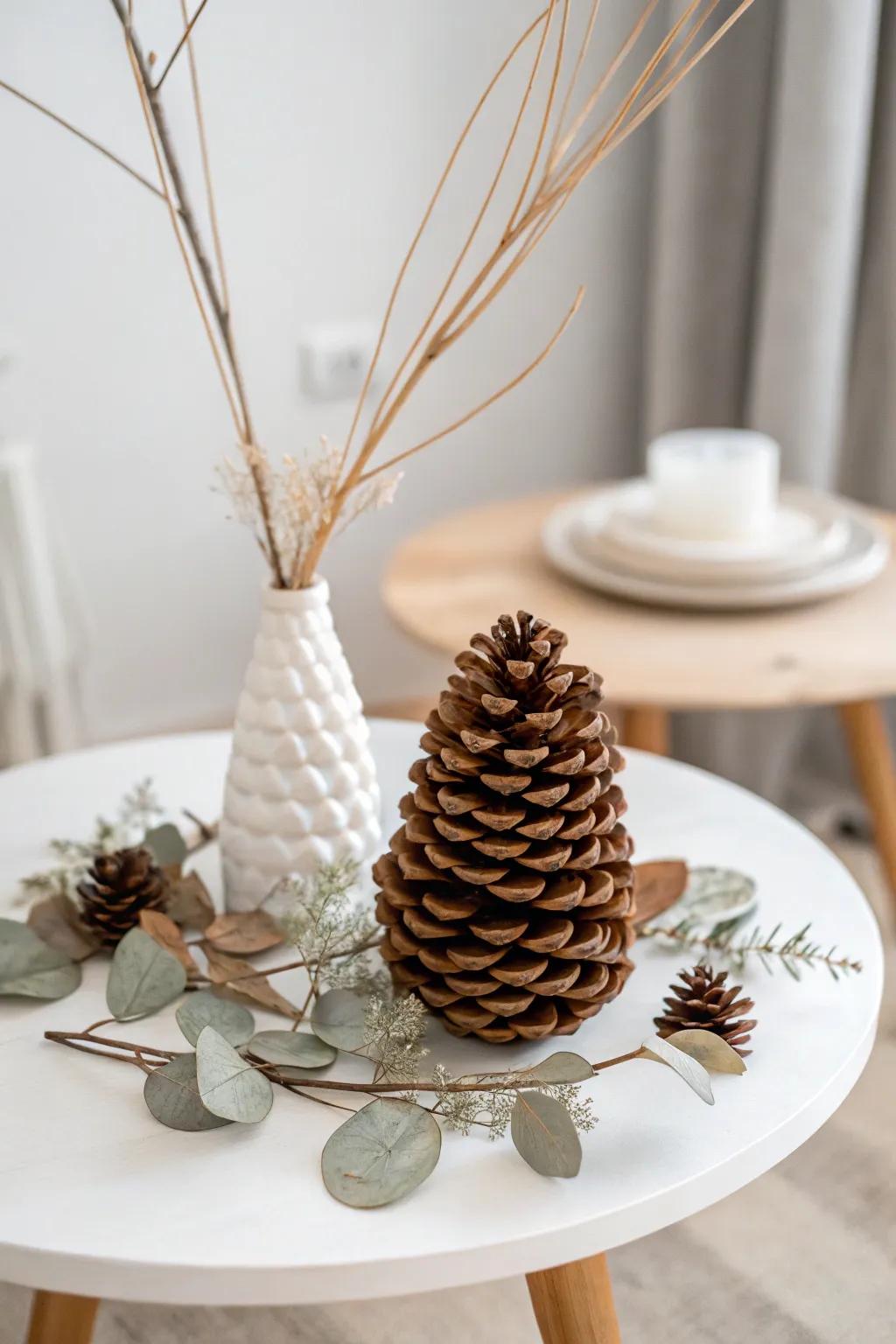 Explore nature's simplicity and beauty with this serene sensory table setup.