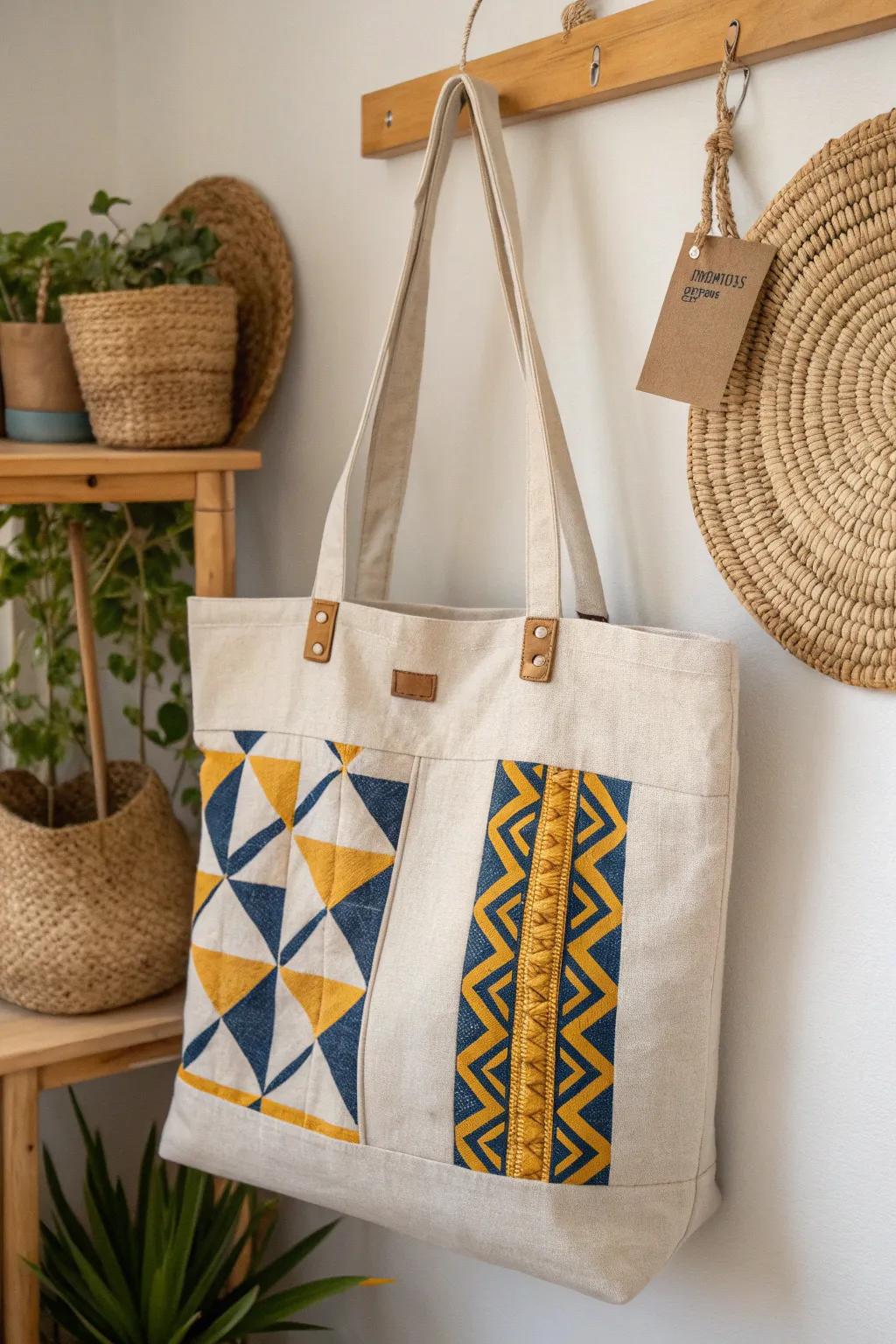 Elevate your gift-giving with a handcrafted tote bag that blends Scandinavian minimalism with a touch of Boho charm.