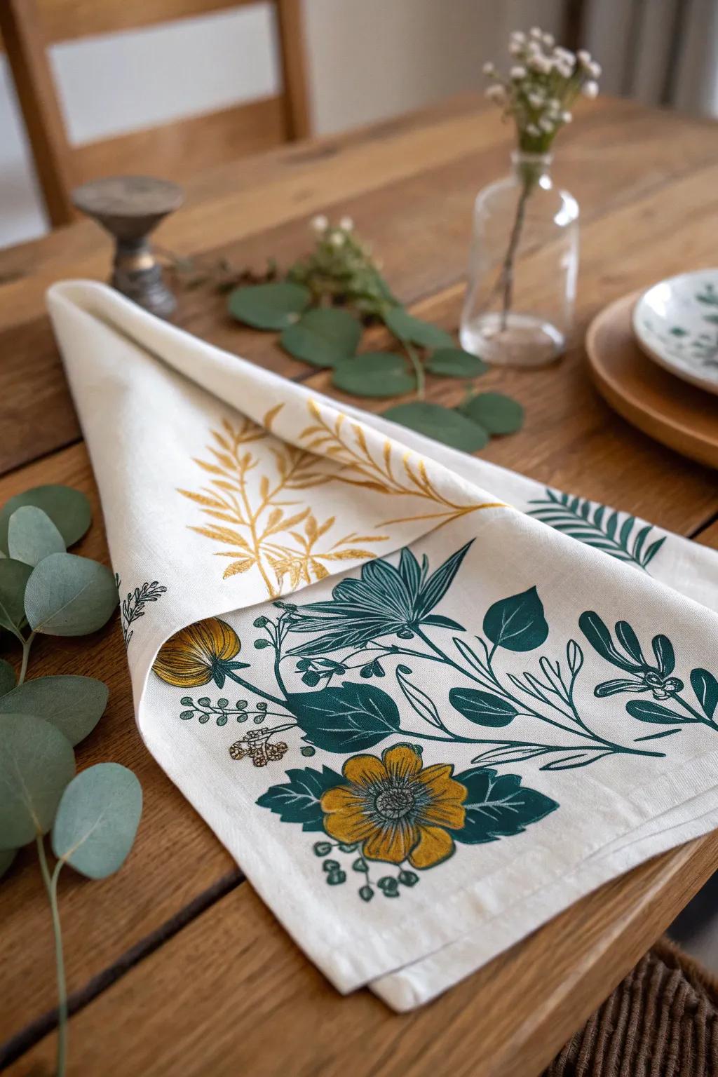 Elevate your dining experience with eco-chic elegance: handcrafted cloth napkins in vibrant floral prints.