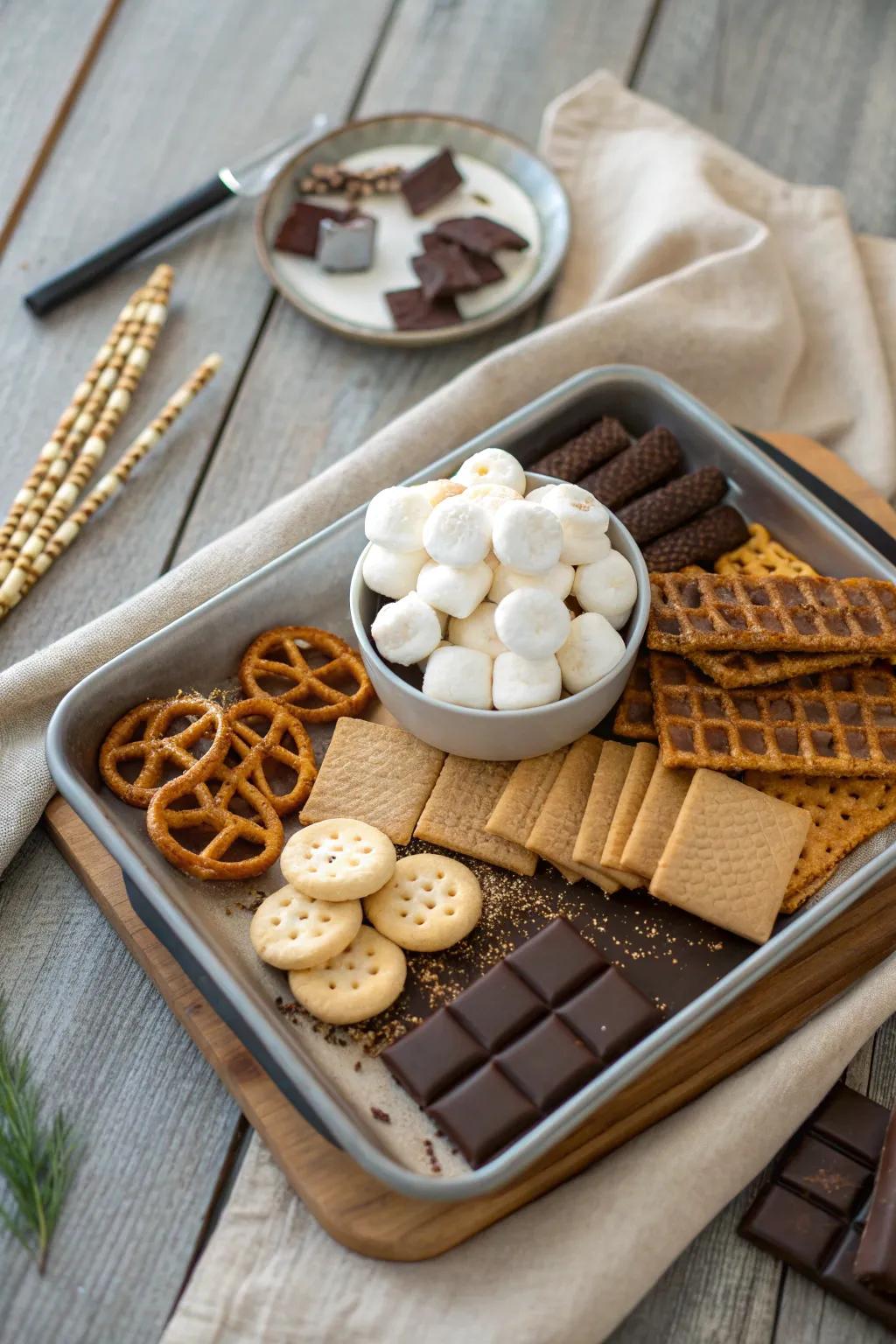 Elevate your s'mores game with an unexpected salty crunch! 🌿✨ #SmoreSnacks #SaltyAndSweet
