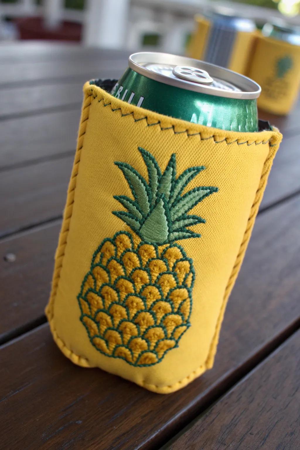 Elevate your summer gatherings with artisanal fruity fun koozies!