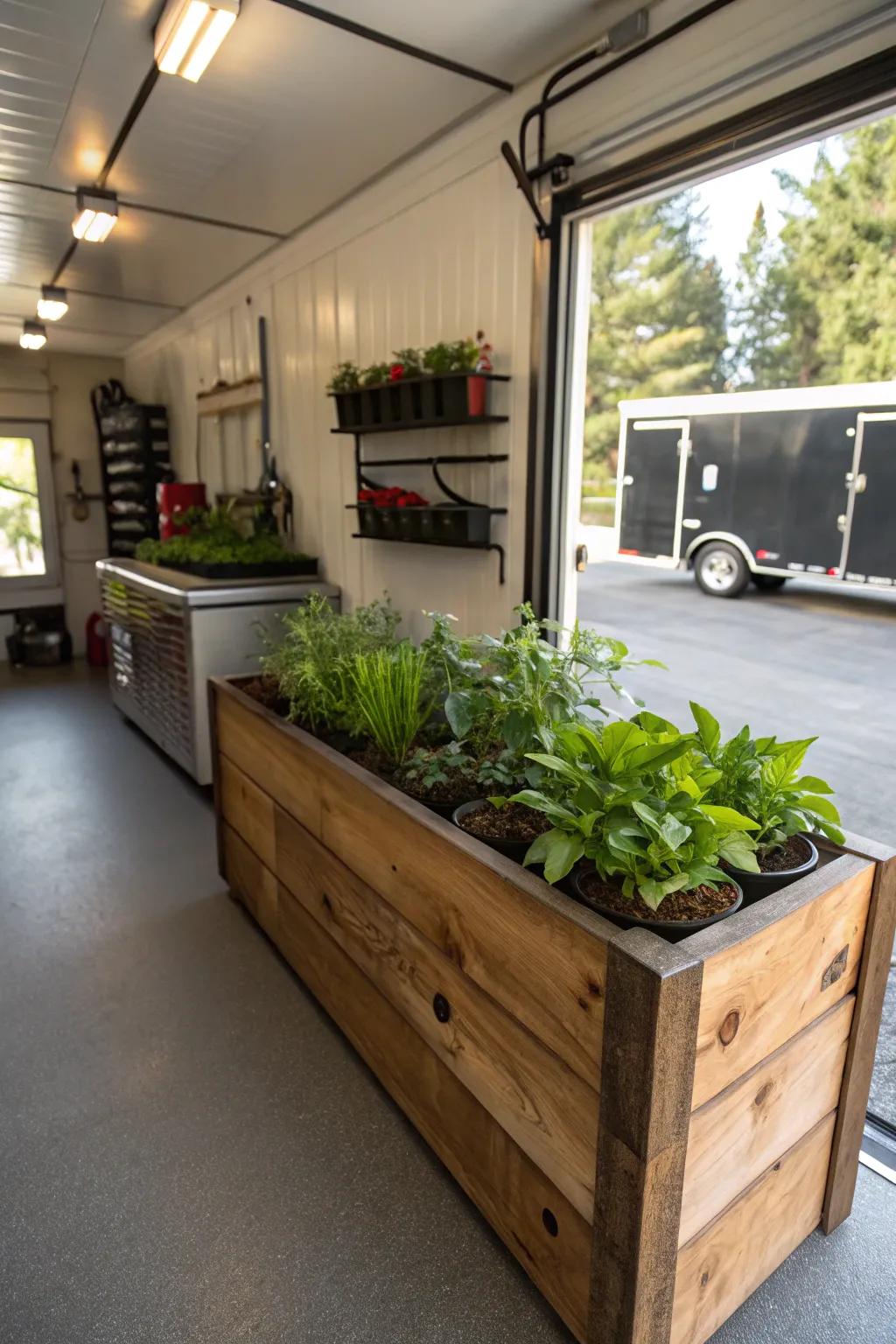 Transform your toy hauler into a verdant sanctuary with a handcrafted indoor garden.