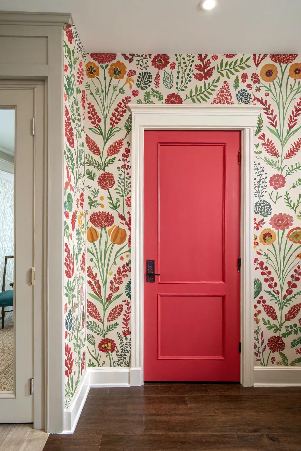 Accent walls can transform doorways into statement features.