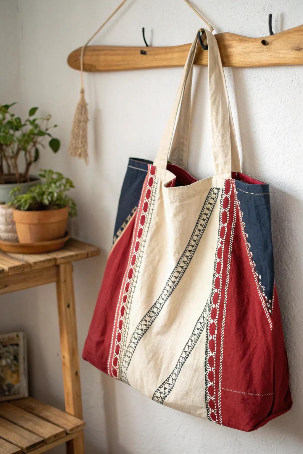 Transform your old t-shirts into eco-friendly grocery bags, combining style and sustainability with a touch of Boho elegance.