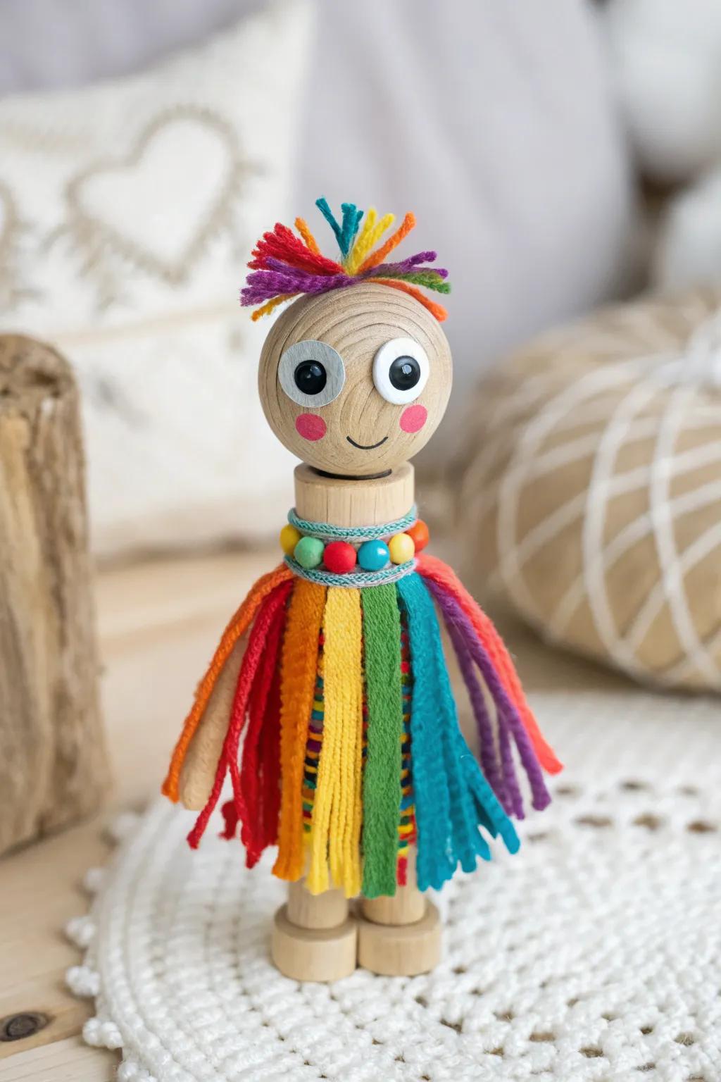Transform ordinary popsicle sticks into a vibrant storytelling puppet with a touch of minimalist charm!