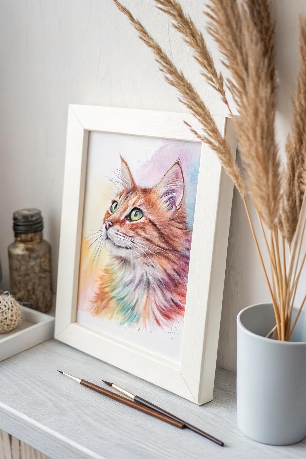 Embrace the charm of playful pets with vibrant watercolor sketches that bring their personalities to life.