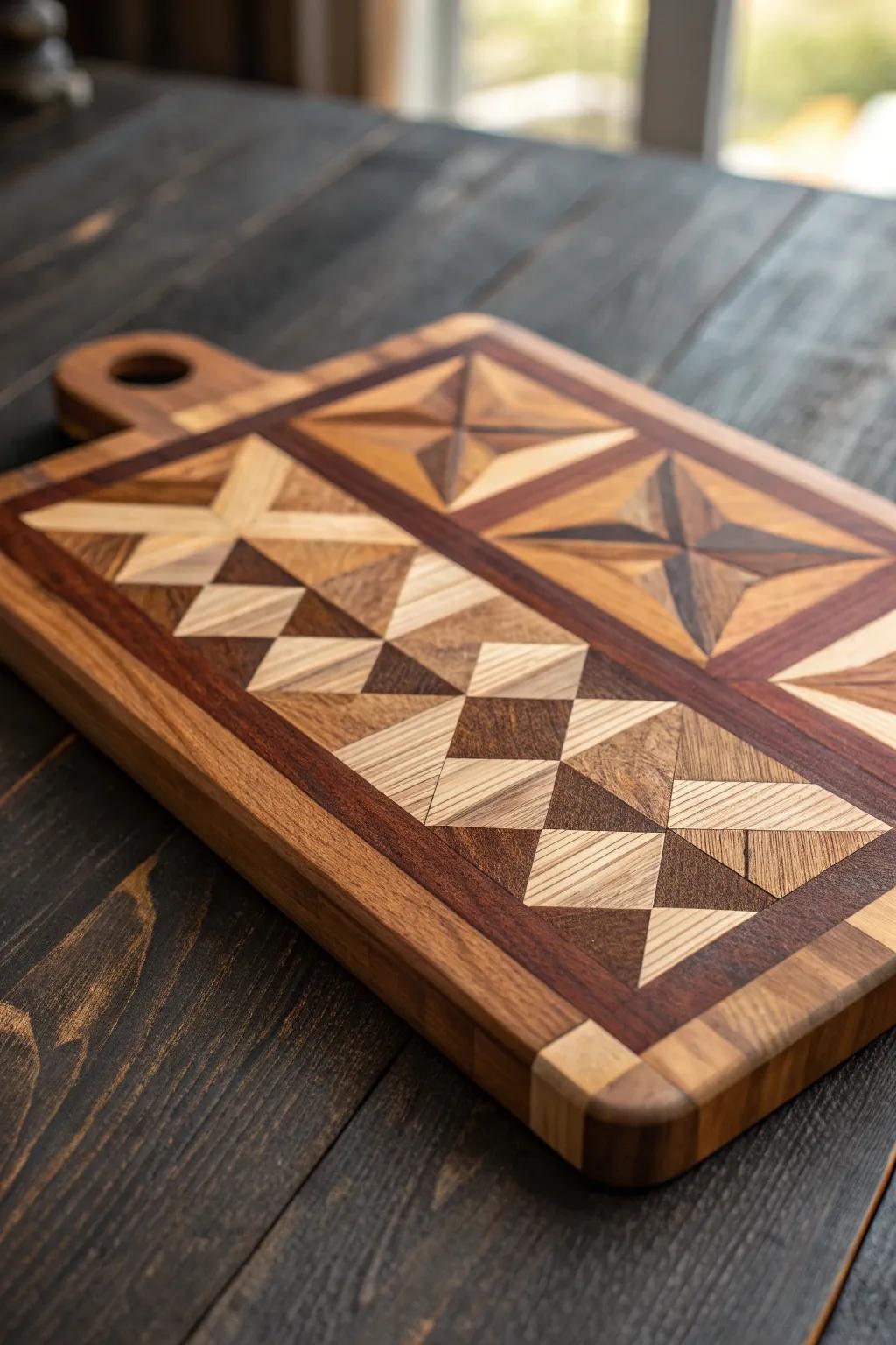 Elevate your kitchen aesthetics with a cutting board that's a work of art.