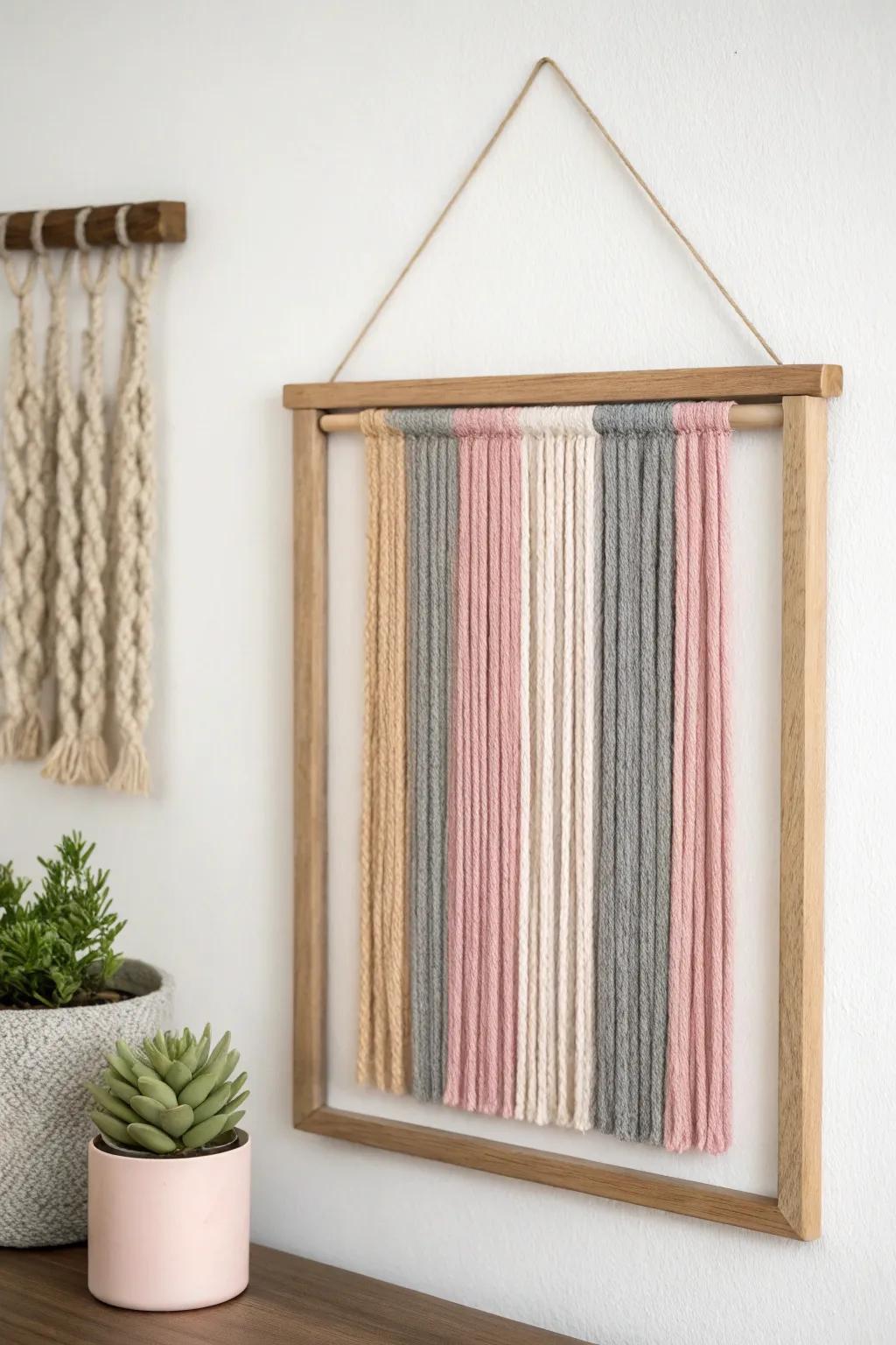 Embrace simplicity with minimalist yarn art that speaks volumes through subtle elegance.