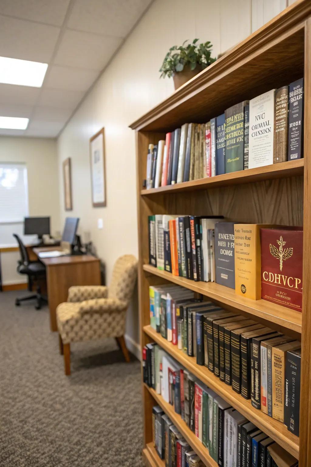 Bookshelves offer both decoration and inspiration.