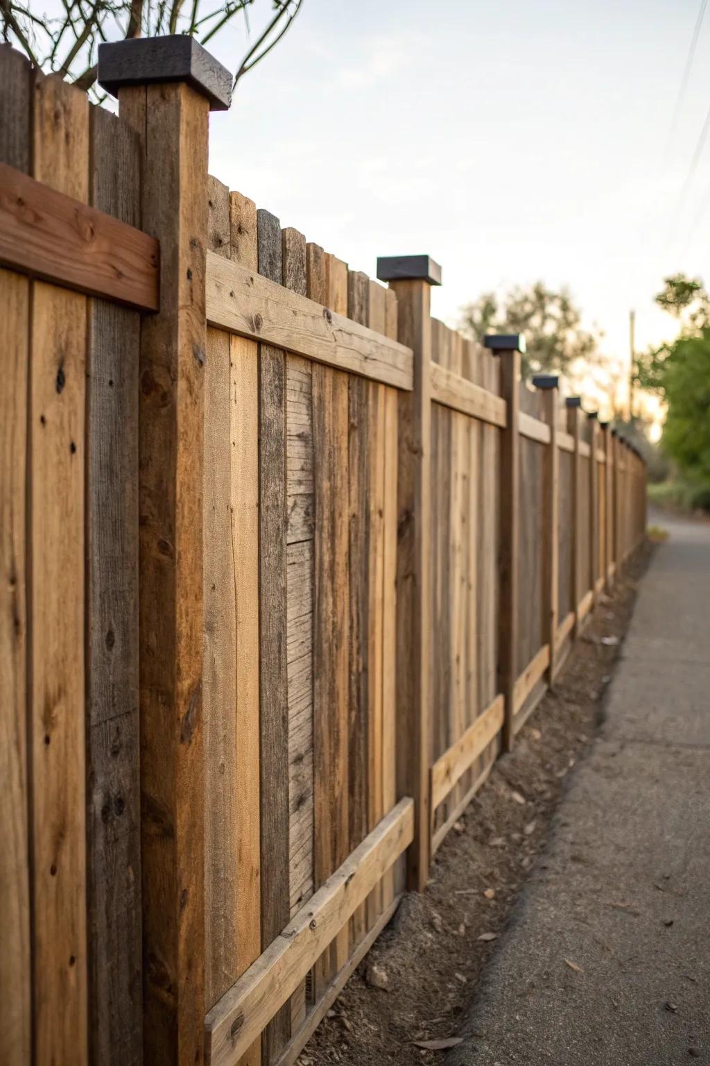 Embrace rustic elegance with a 4ft reclaimed wood fence—where history meets craftsmanship.