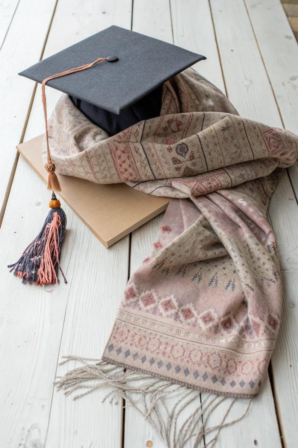 Wrap your graduation cap in memories with a touch of fabric elegance.