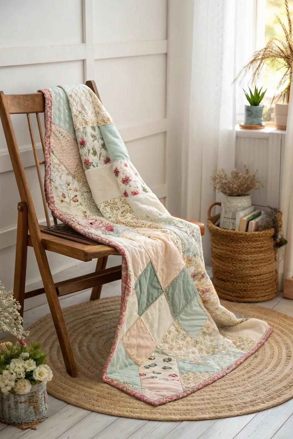 Breathe new life into old memories with a vintage quilt masterpiece. #VintageRevival #QuiltArt