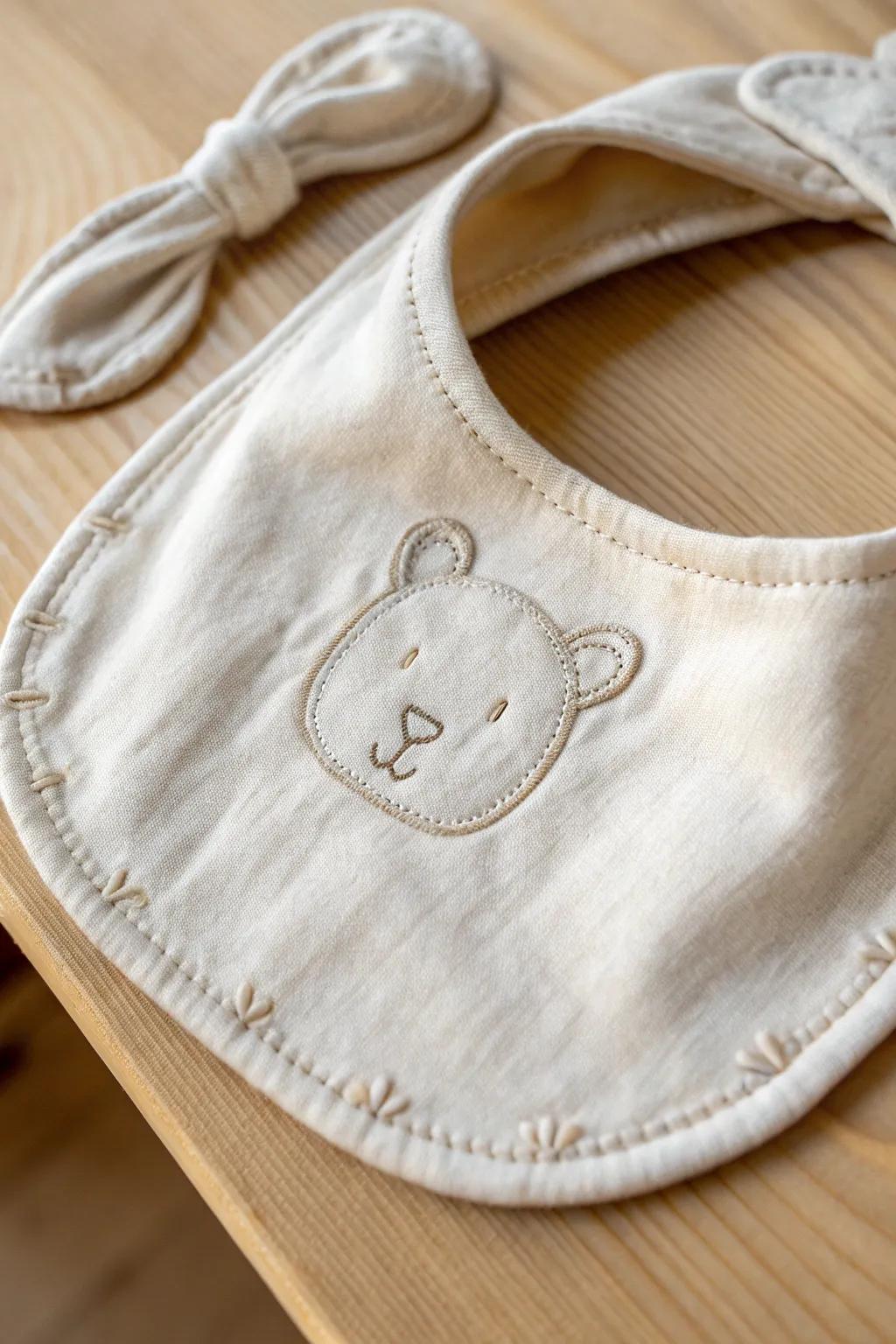 Transform mealtime with this adorable animal ears bib, where Scandinavian simplicity meets playful charm.