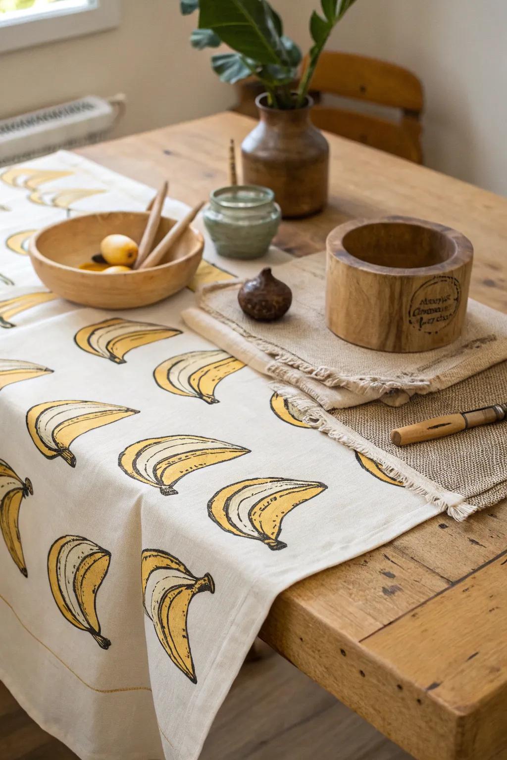 Craft your own style with hand-printed banana designs. Simplicity meets artistry in every detail.