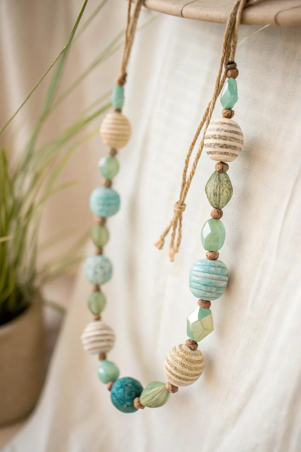 Discover the beauty of sustainability with our eco-friendly recycled bead necklace, where craftsmanship meets nature.