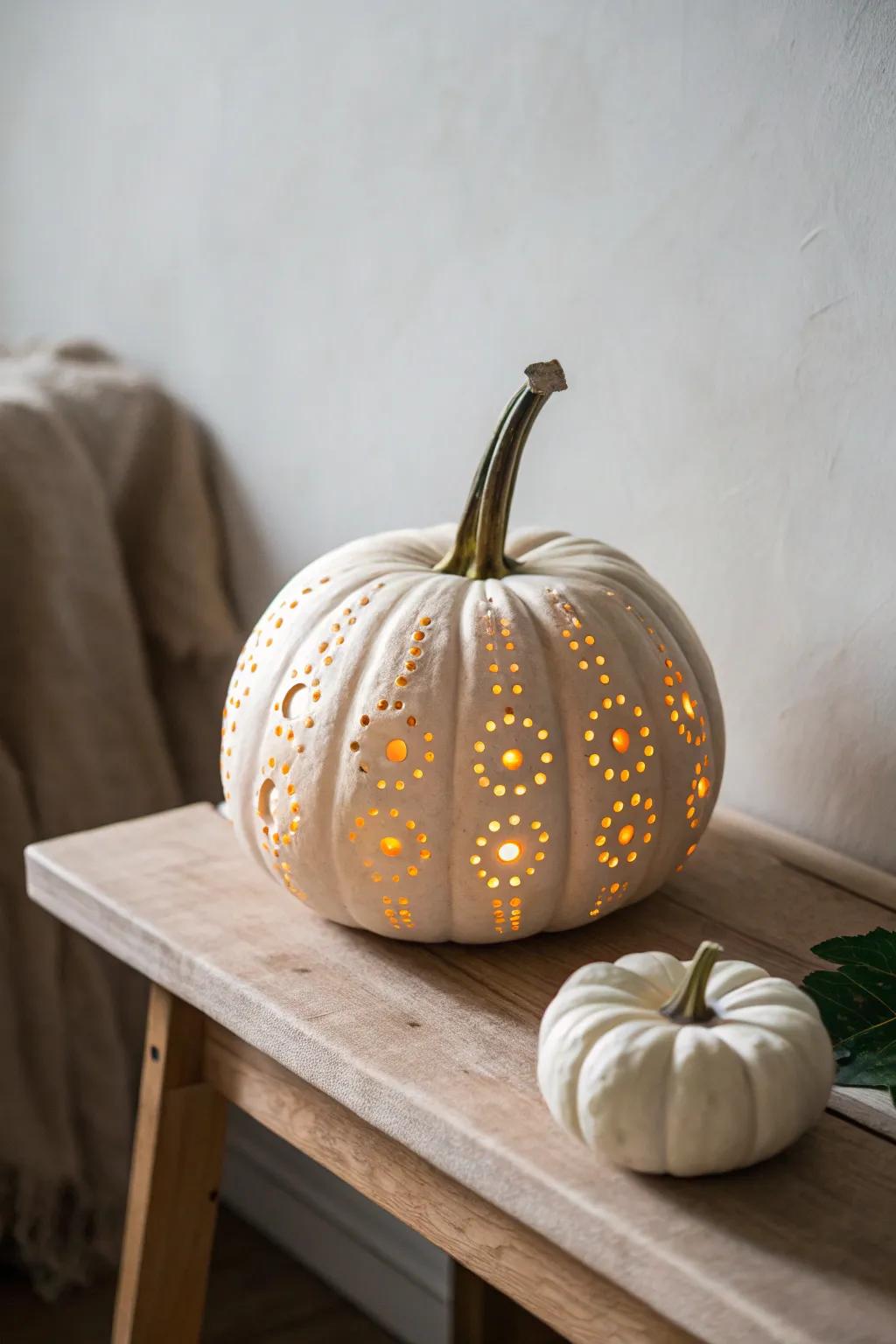 Illuminate your fall decor with a touch of magic: glow-in-the-dark pumpkin art.