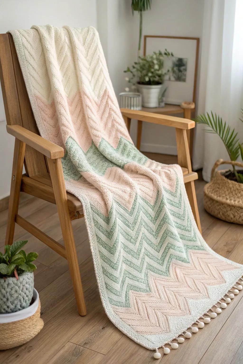 Transform your space with a touch of elegance and craftsmanship – the chevron border that turns simplicity into stunning.