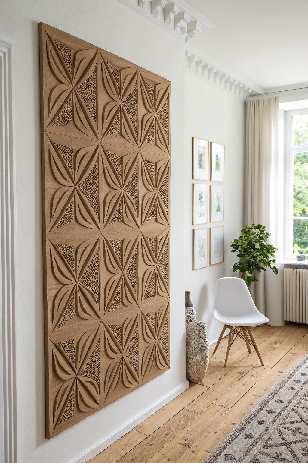Transform your space with the subtle elegance of handcrafted cardboard wall panels.