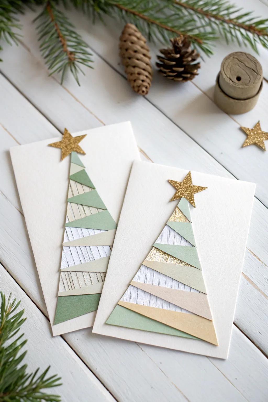 Capture the joy of crafting with these charming paper strip Christmas trees, perfect for a touch of handmade holiday magic.