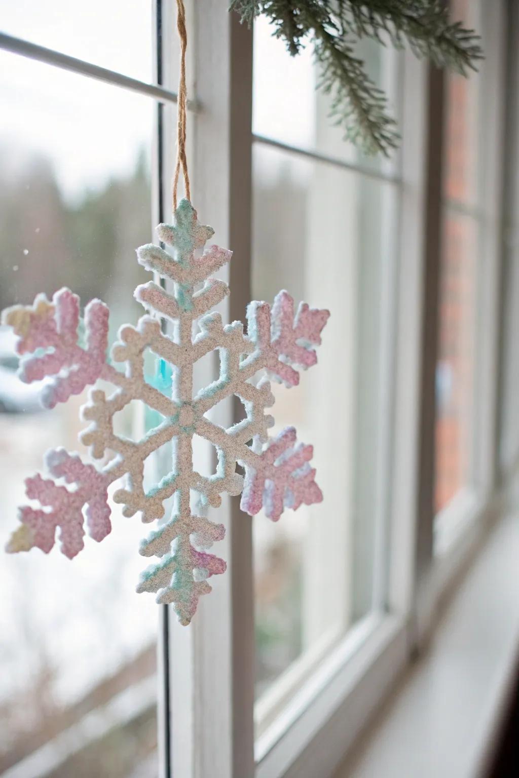 Transform egg cartons into enchanting snowflakes that dance in the winter light.