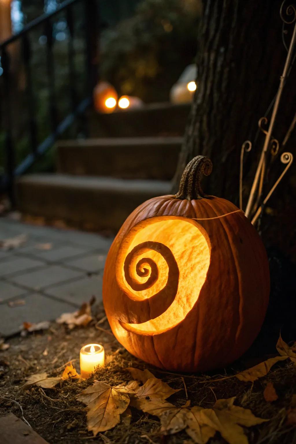 Mystical Hypnotic Spiral Pumpkin
