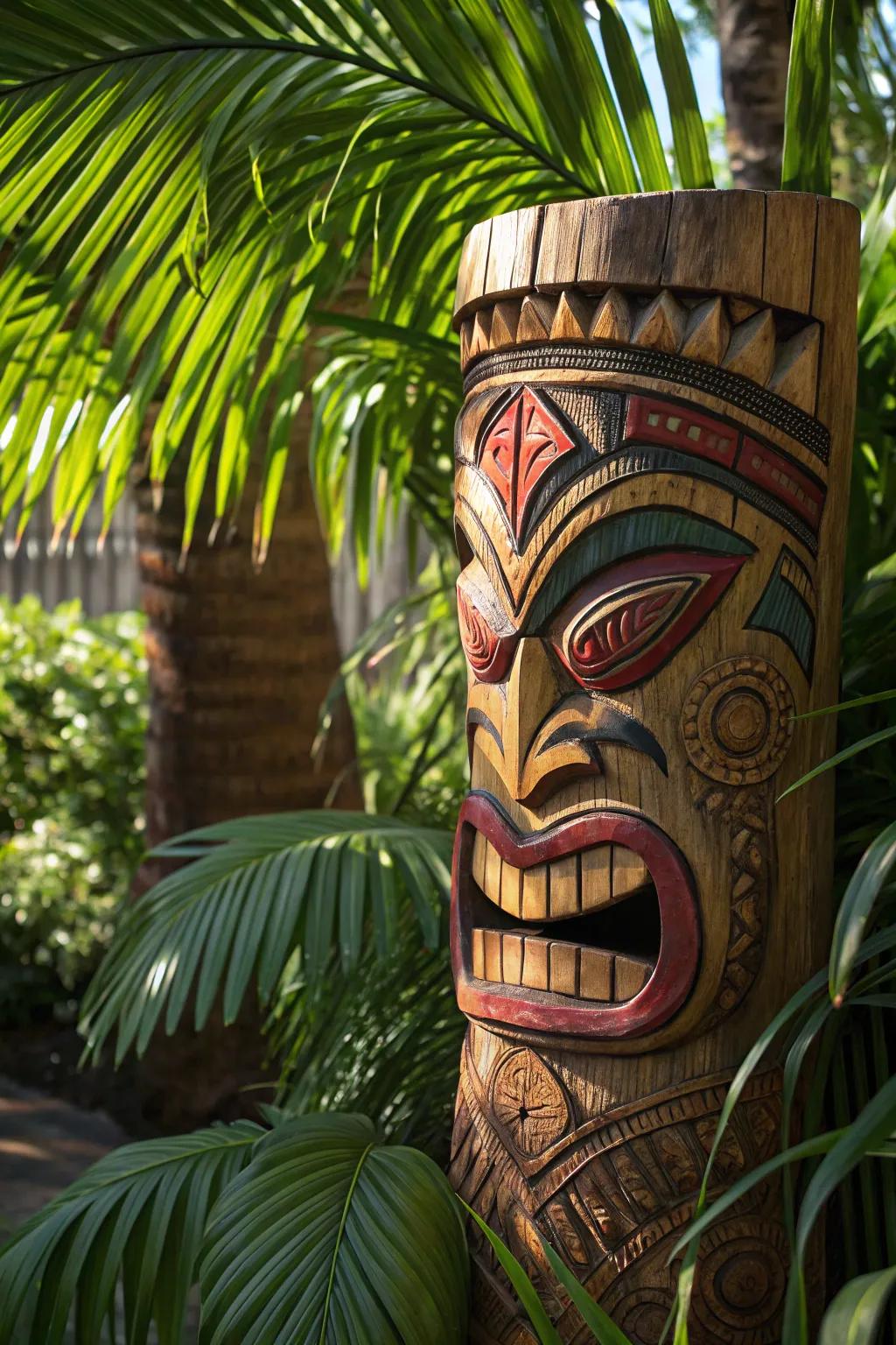Transform your space into a tropical paradise with handcrafted tiki bar elements.