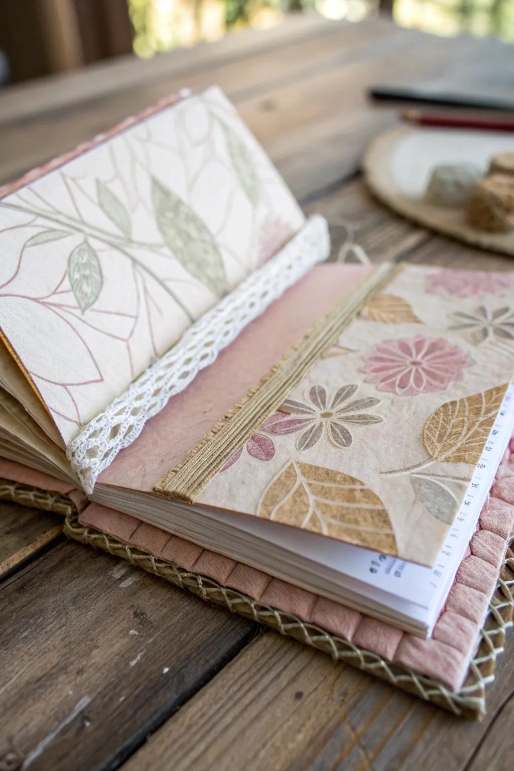 Discover the art of layering: Transform your journal with textures and depth.