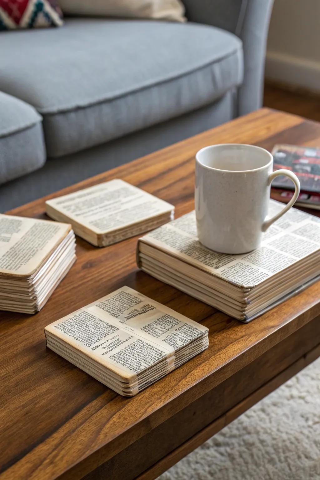 Literature-inspired coasters for your coffee table