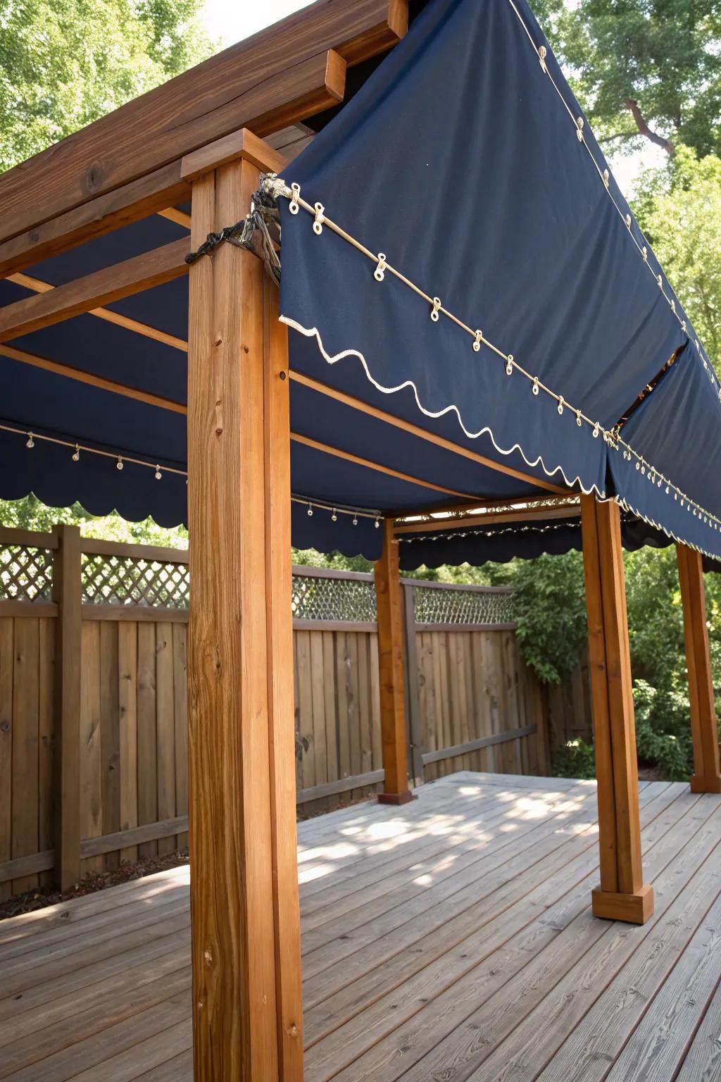 Elevate your outdoor space with a stylish DIY awning, where functionality meets craftsmanship.
