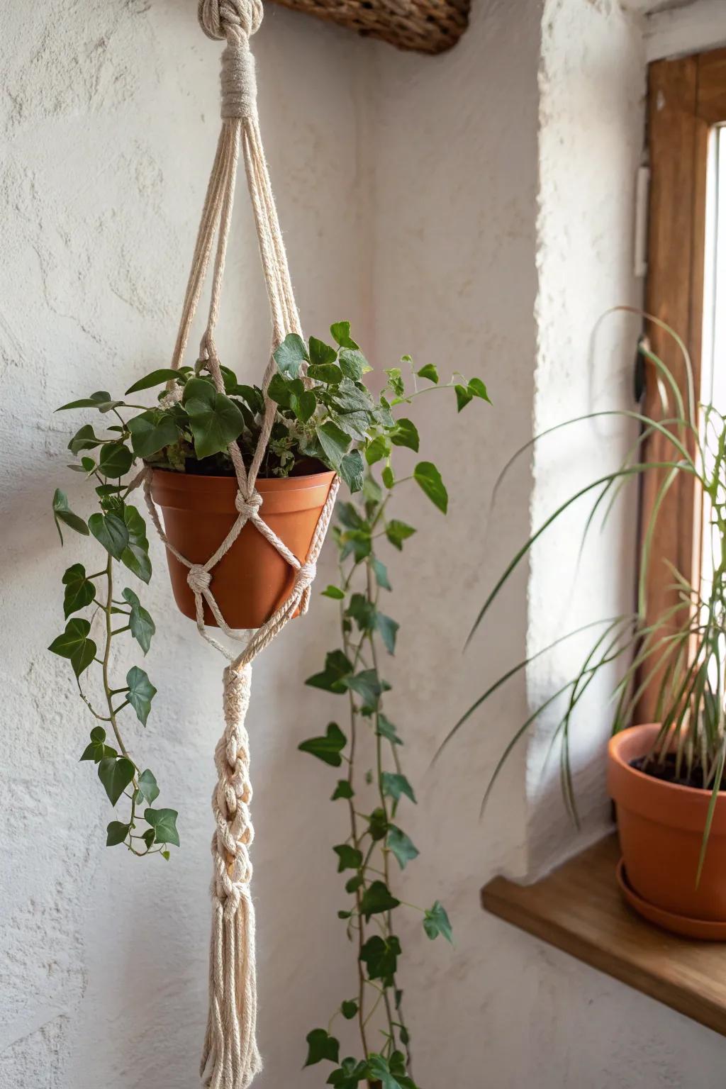 Elevate your space with the art of macramé – simplicity meets natural beauty.