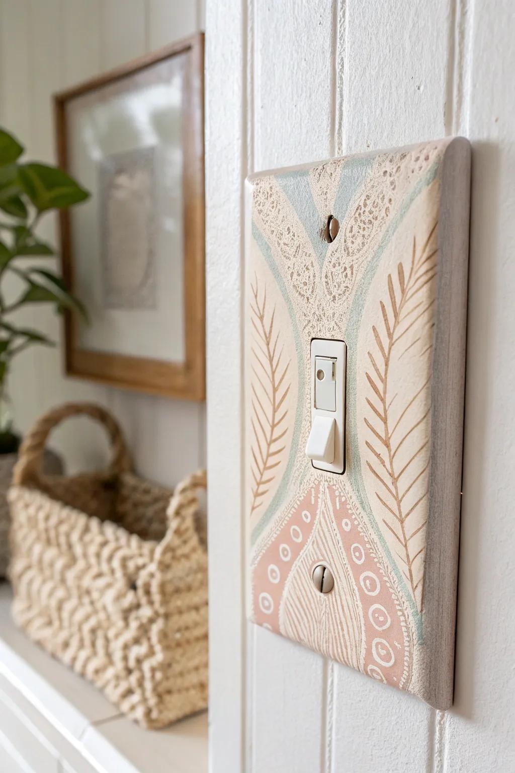 Transform your space with a touch of minimalist beauty - craft your own decorative light switch plate.