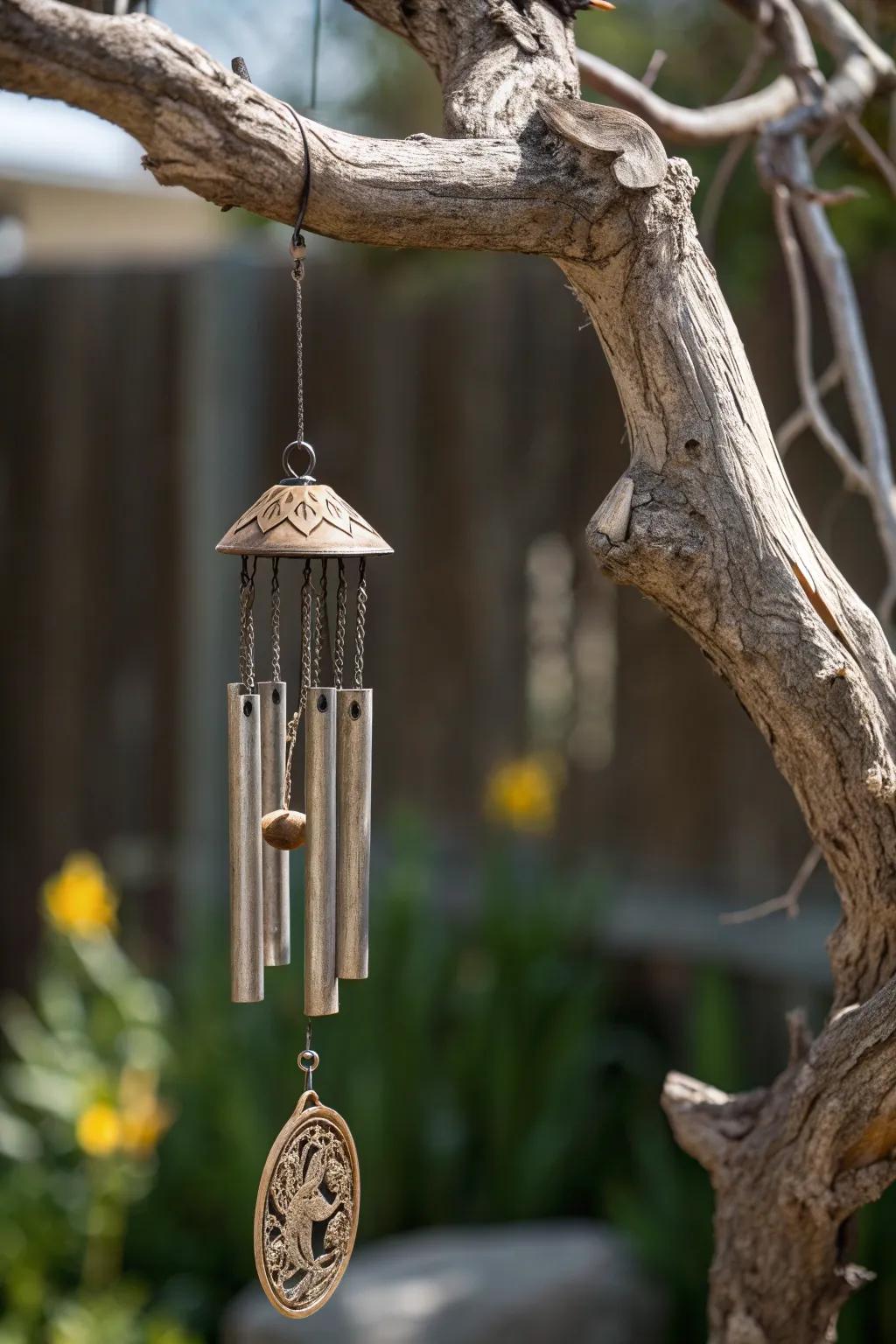 Add a touch of artisanal charm to your garden with handcrafted wind chimes.
