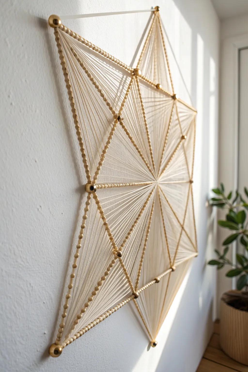 Elevate your space with this stunning 3D string art that combines minimalist elegance with bohemian flair.