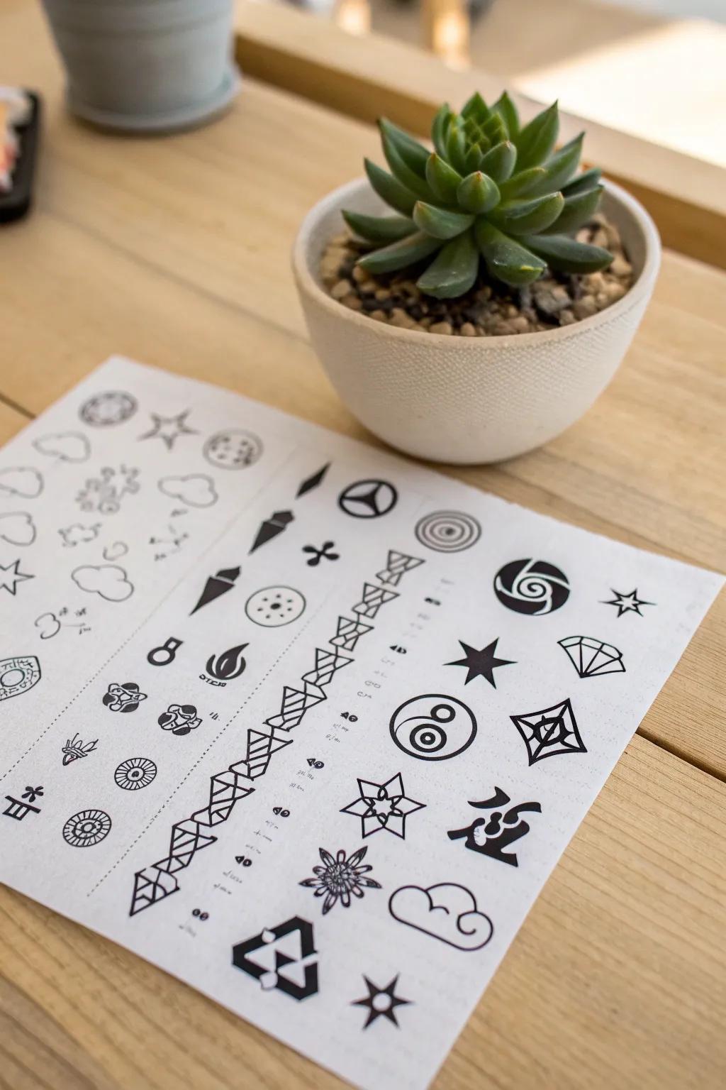 Effortlessly elevate your anime costume with intricate temporary tattoos, combining Scandinavian simplicity with a Bohemian flair.