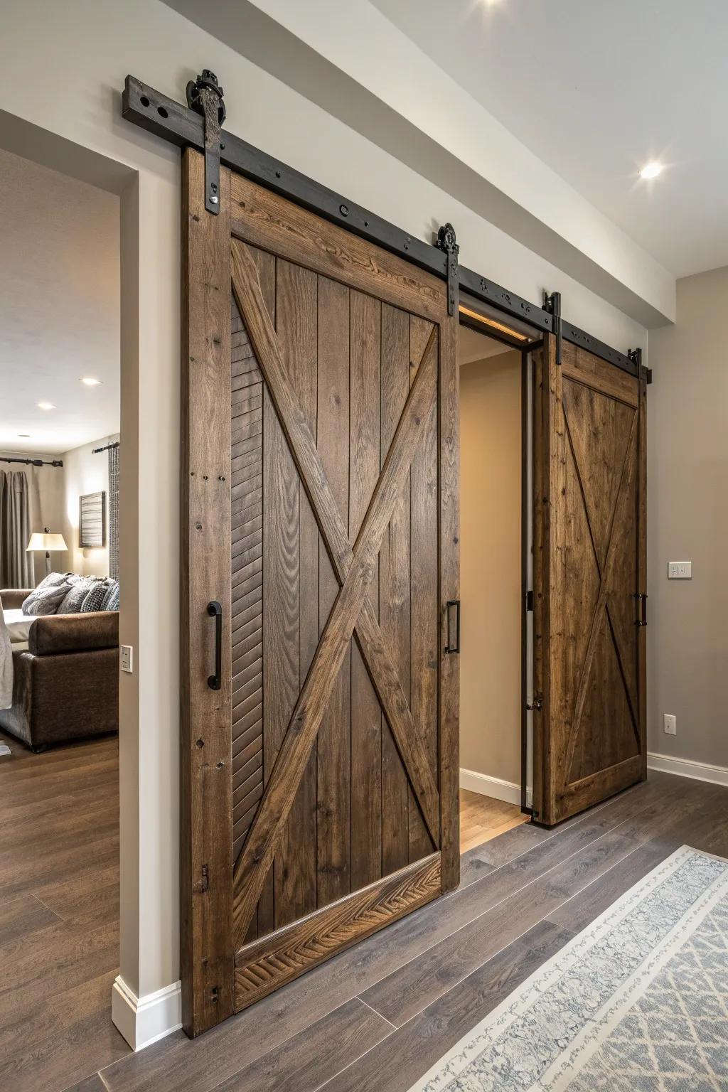 Transform your space with the timeless elegance of a handcrafted barn door.