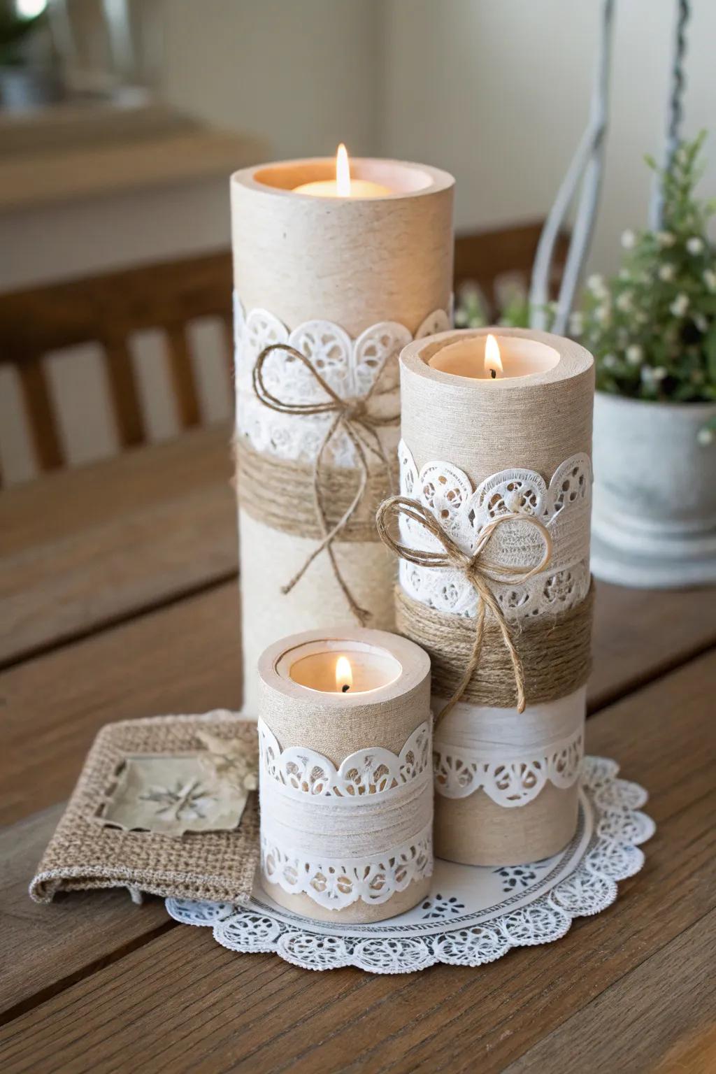 Turn nostalgia into elegance with a handcrafted paper candle holder that brings warmth and vintage charm to your holiday decor.