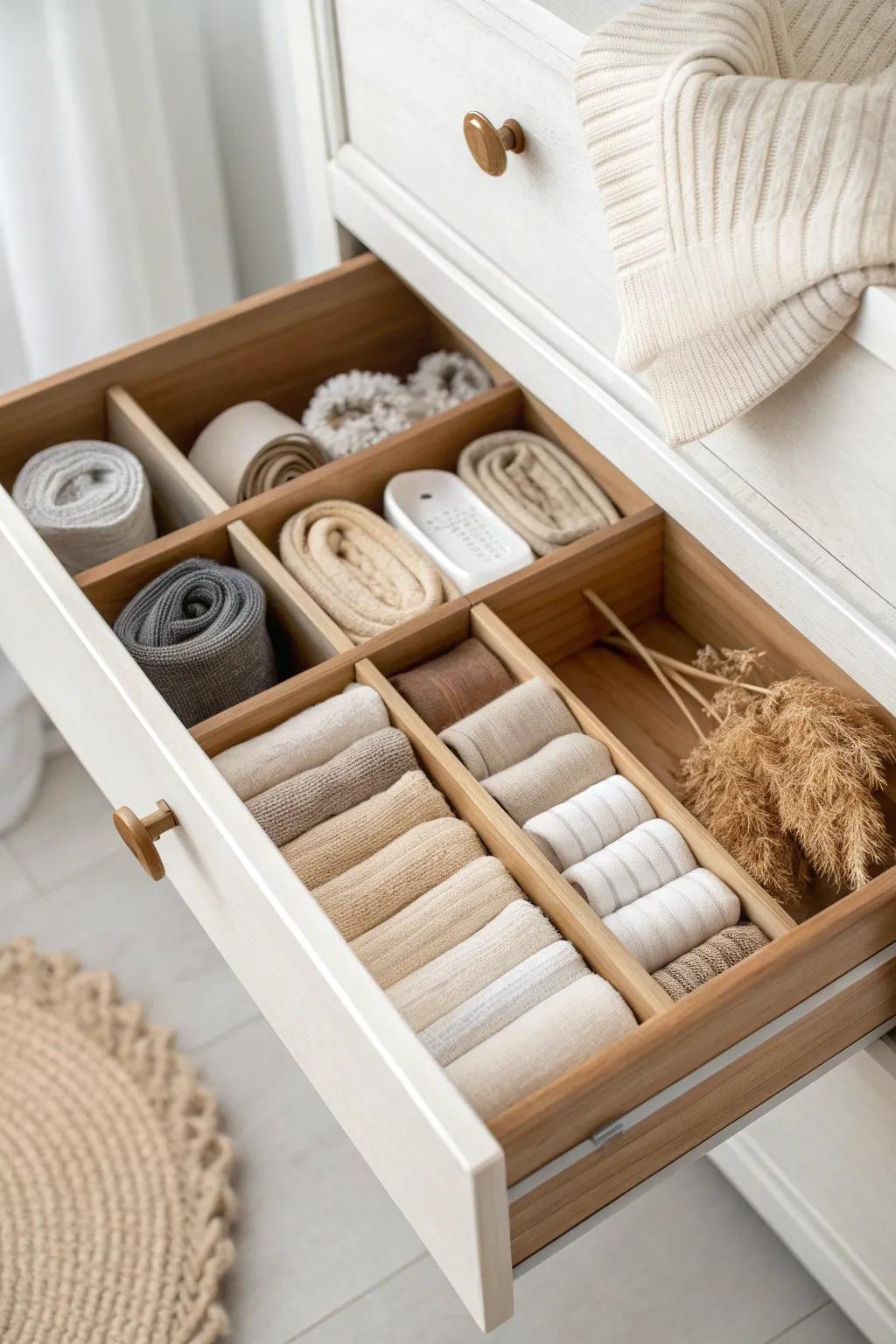 Transform cluttered chaos into serene order with your own chic DIY drawer dividers.