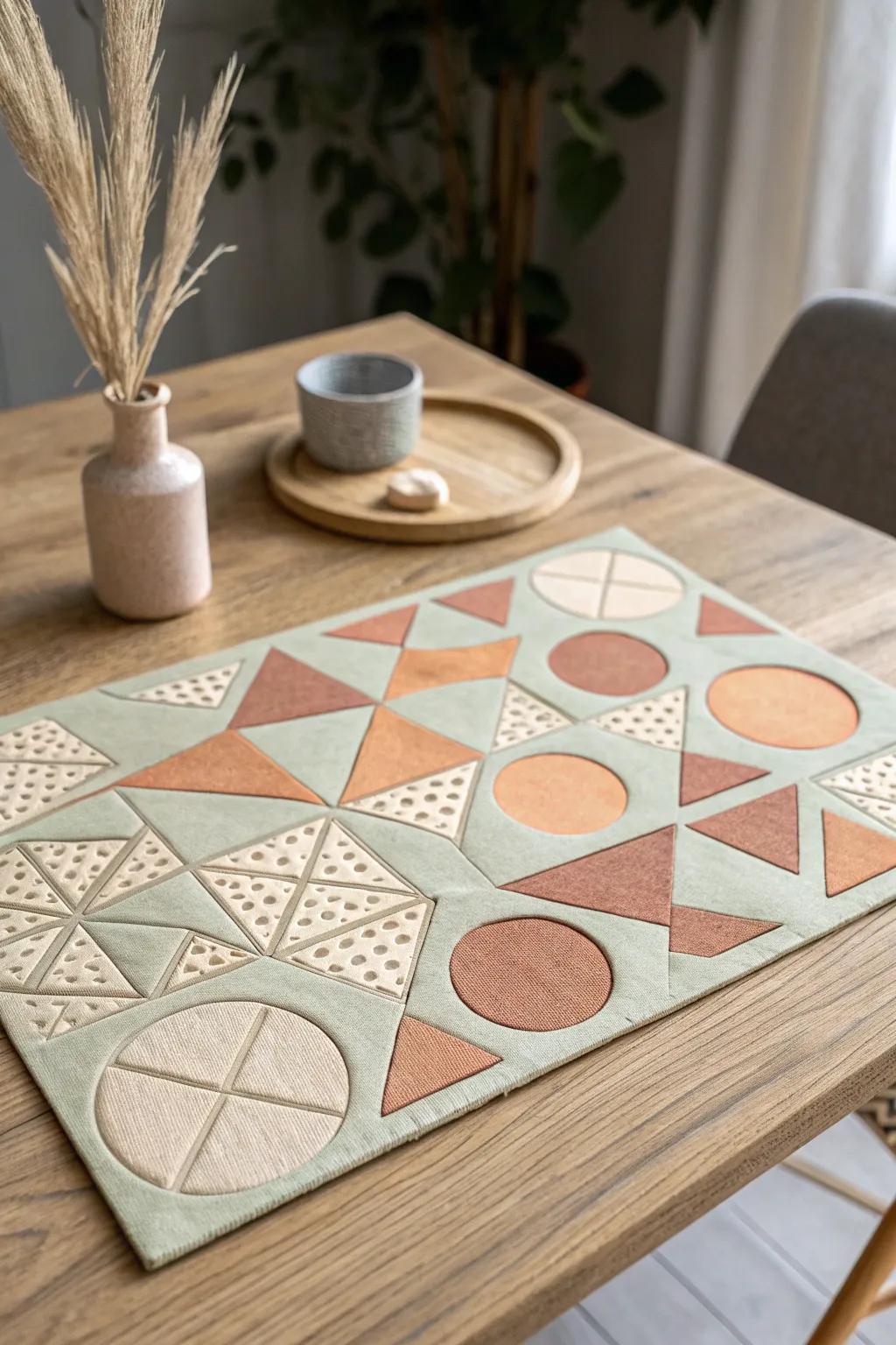 Elevate your dining space with DIY geometric paper placemats that blend simplicity and style.