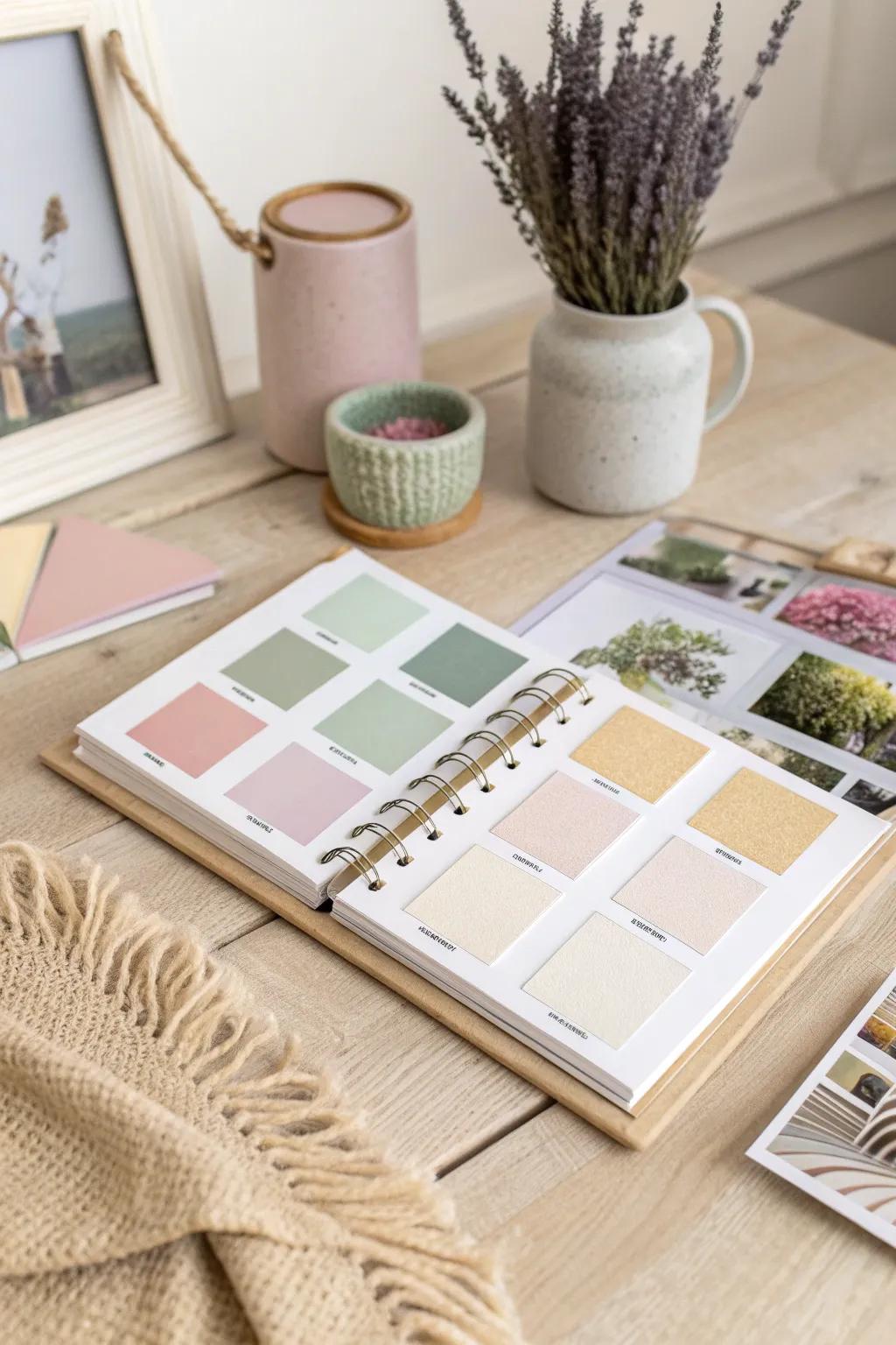 Craft your memories with a pop of color: Discover the beauty of paint chip color stories for your photo albums.