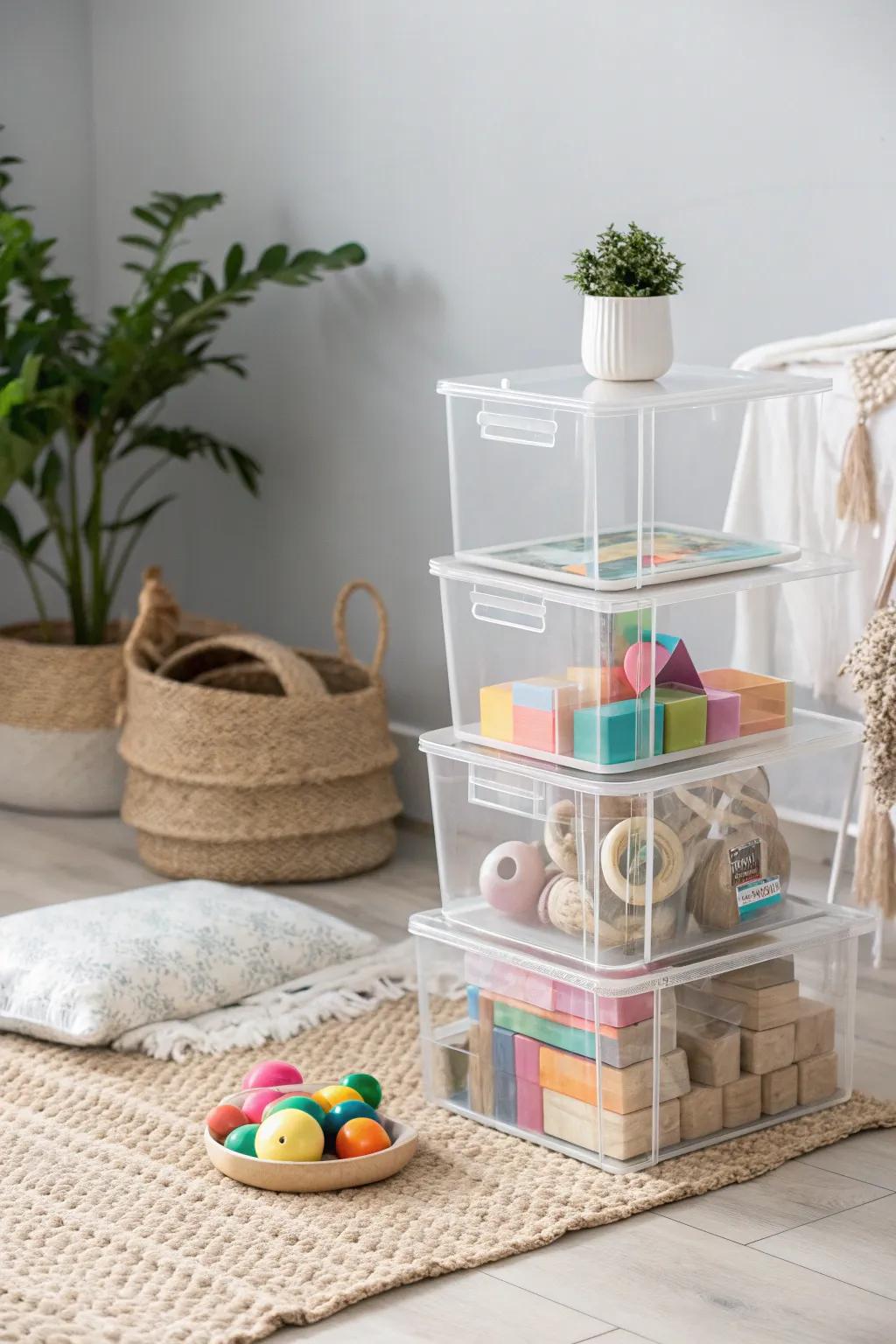 Simplify playtime with stylish transparency! 🌿✨