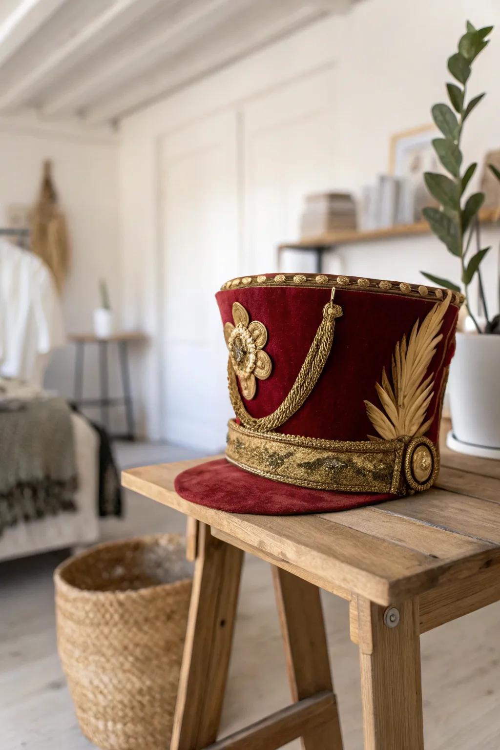 Capture the magic of Christmas with a Nutcracker soldier hat that blends simplicity and elegance.