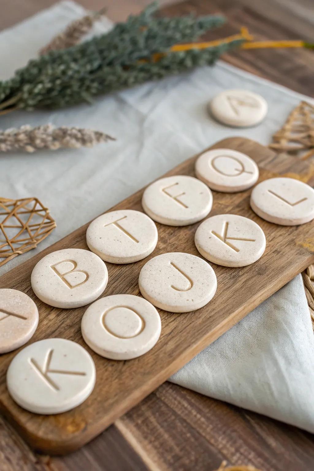 Craft your own alphabet magnets for a personalized touch to your kitchen decor—where simplicity meets artistry.