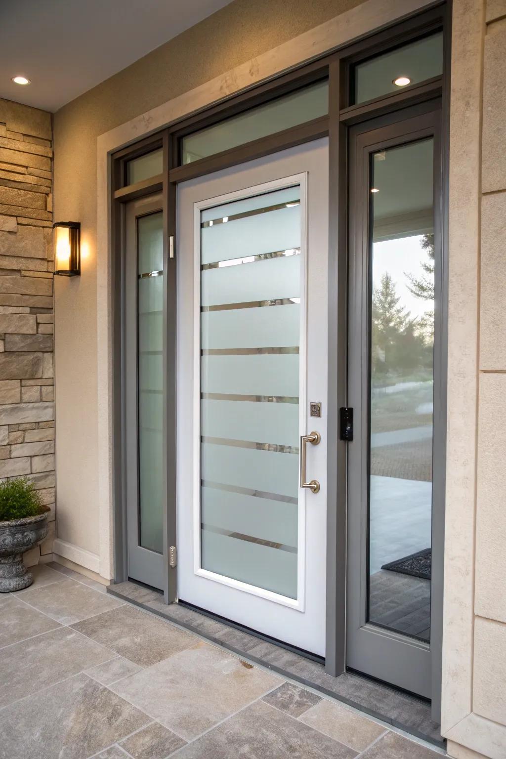 Glass doors bring light and privacy to your space.